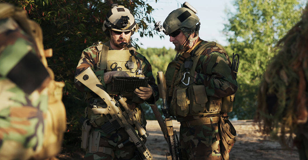 Military prepares for a field exercise.